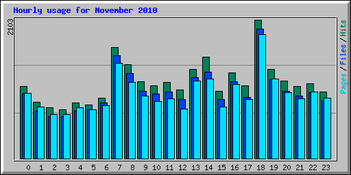 Hourly usage for November 2010